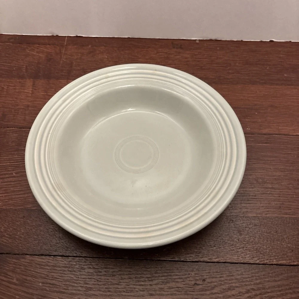Fiesta Fiestaware Pearl Gray Deep Plate Soup Plate Rimmed Bowl Homer Laughlin Co
